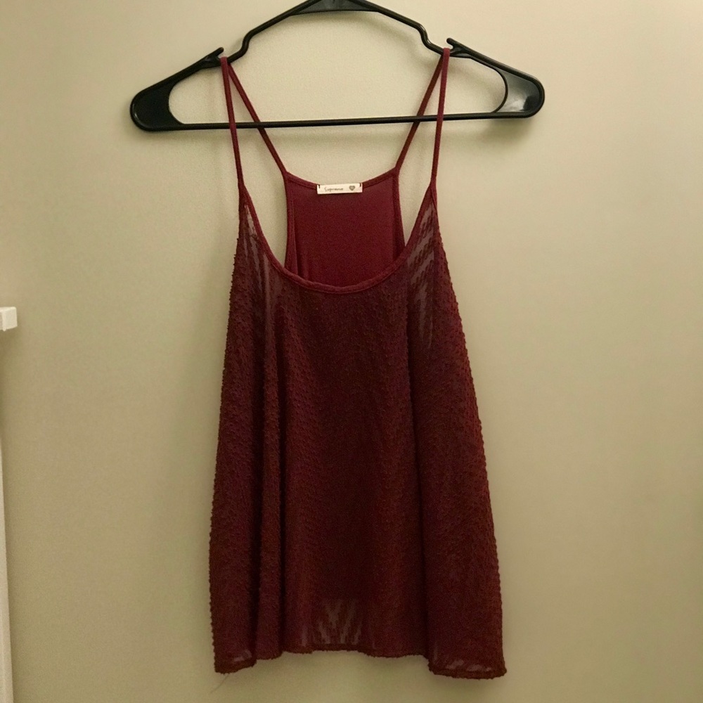 Red Patterned Flowey Tank Top